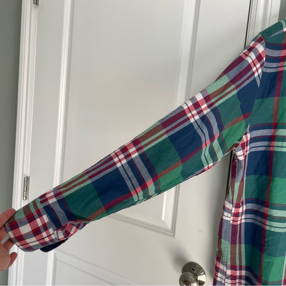 J. Crew "Summer Plaid" 100% Cotton Multicolor Button Down Shirt XL - Picture 4 of 17
